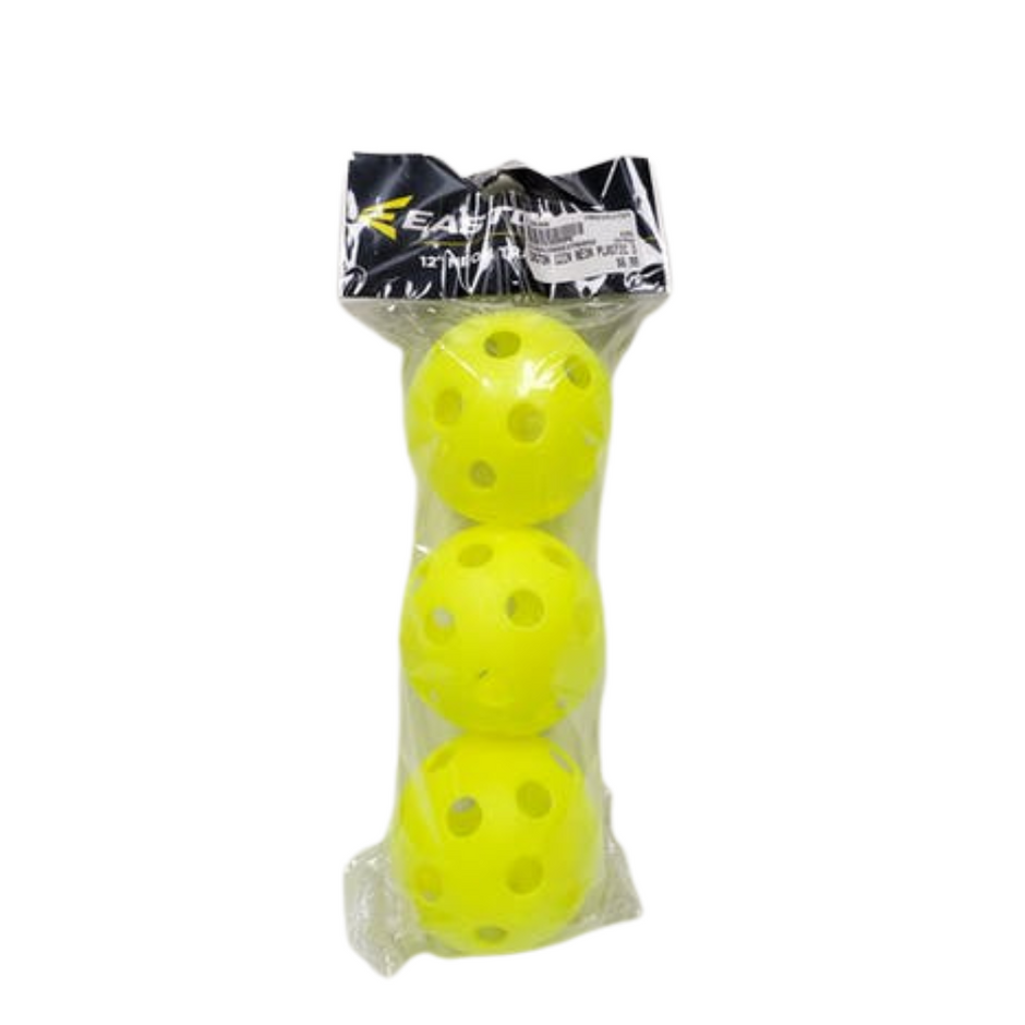 Easton Lot de 3 balles de softball d'entraînement en plastique jaune 12 po