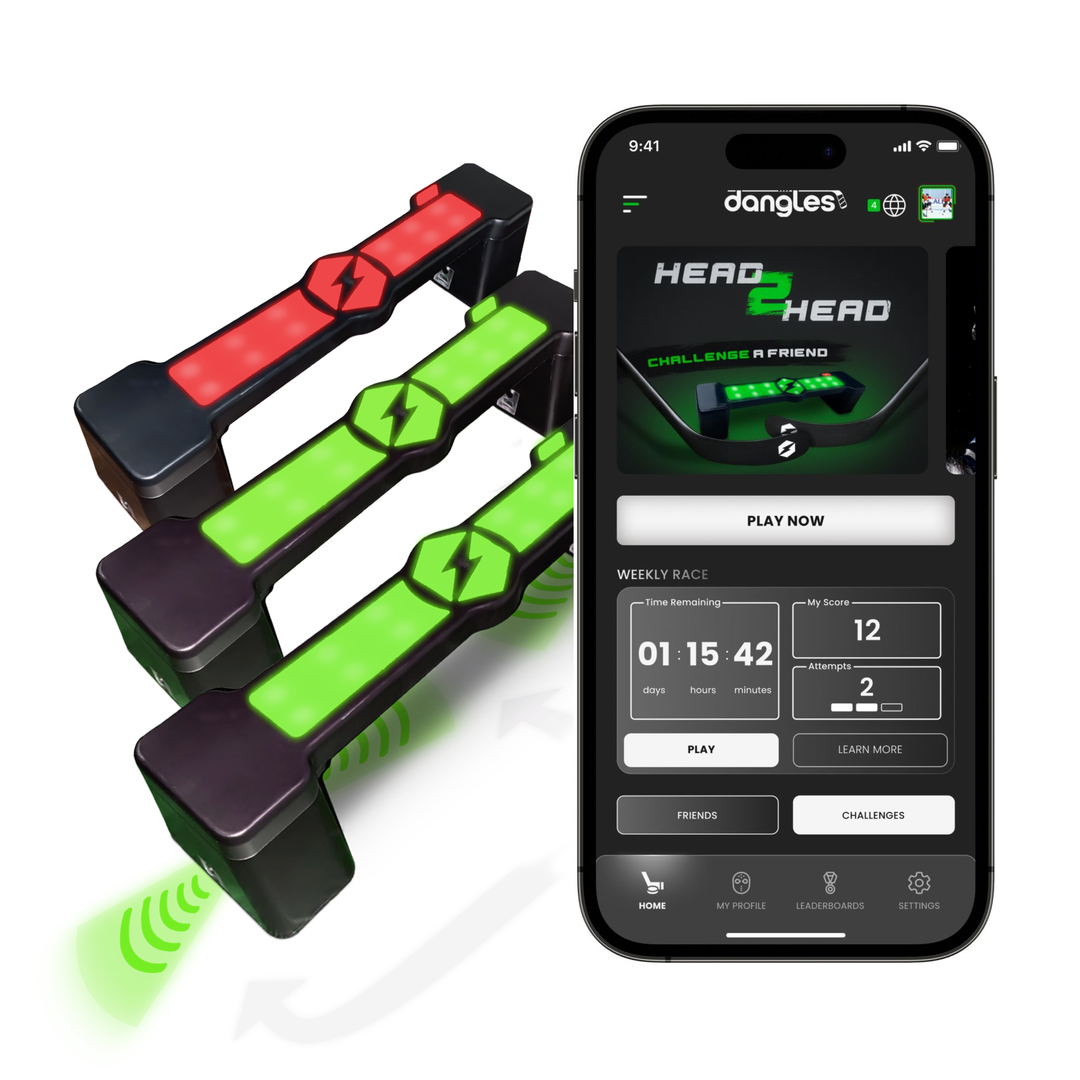 HockeyShot - Triple barres électronique d'entraînement