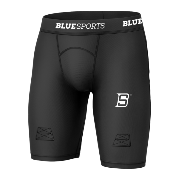 BlueSports - Short ajusté avec coquille pour hockey Junior