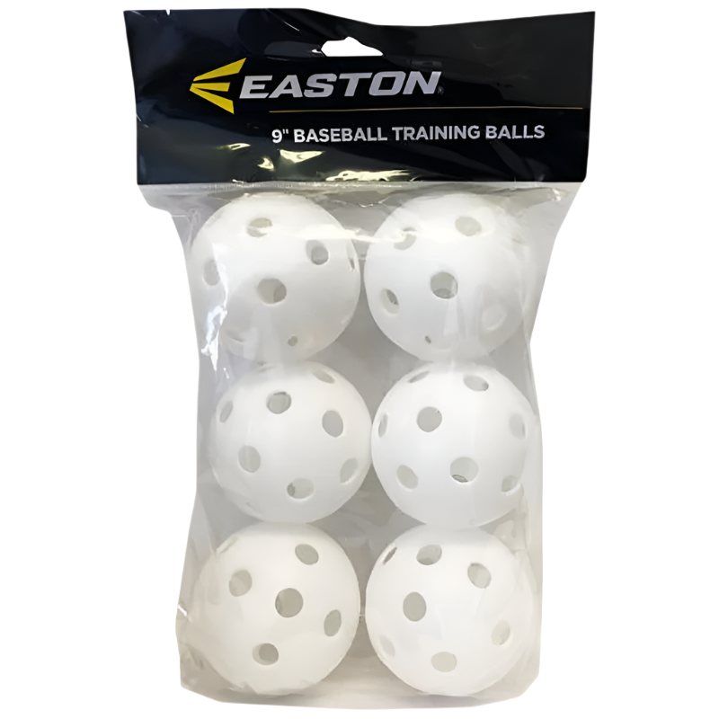Easton Balles d'entraînement en plastique blanches (6unités)