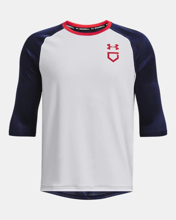 UA Utility Baseball Chandail à Manche 3/4 Enfant